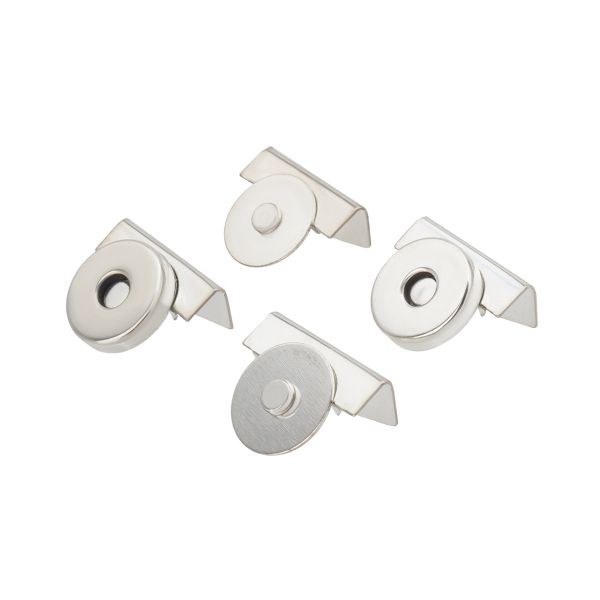 Замок застежка для сумки магнитный 20х17х14мм, 2 шт, LMKZ-002 никель