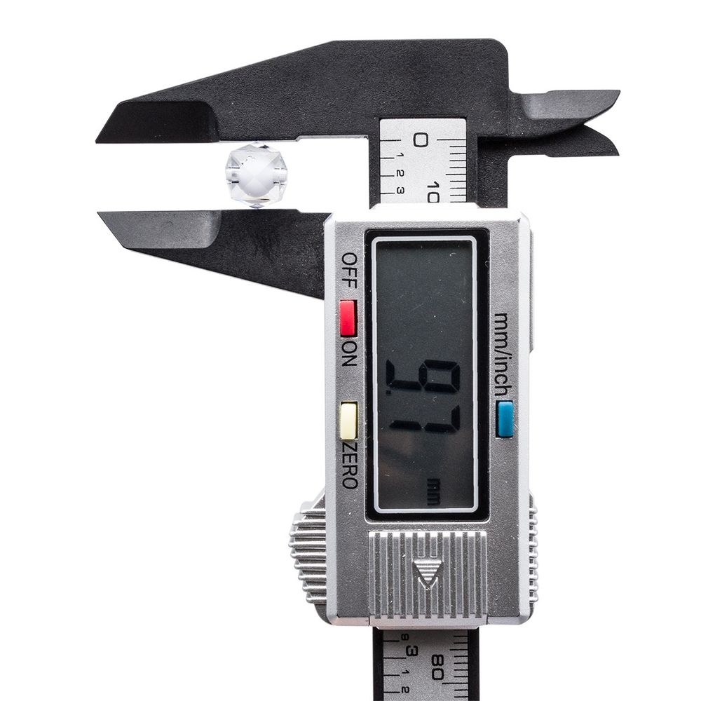 Бусины акрил ⌀10 мм, в цвете с белой сердцевиной, граненый куб, 500 г, Astra&Craft (прозрачный)