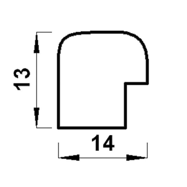 Рамка для картины (фото) пластик с оргстеклом 21х30 см, белый, Gamma ПРК-19
