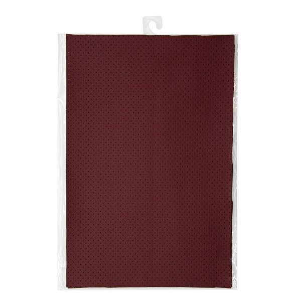Кожа перфорированная искусств. 20х30см. 0,85 мм, в уп/2 шт, 28593 бордовый