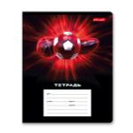 Тетрадь ученическая школьная, выборочный лак, A5+ 24 л. на скобе 65 г/м², белизна 100% 30 шт, клетка, 000717 Победный гол, Светоч 24ТЕТк-003