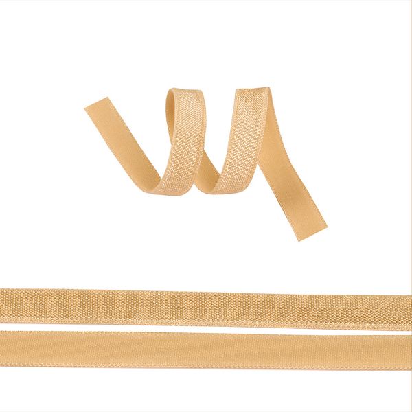 Резинка бельевая (окантовочная) блестящая 10.0 мм / 50 метров, S180 бежевый песочный