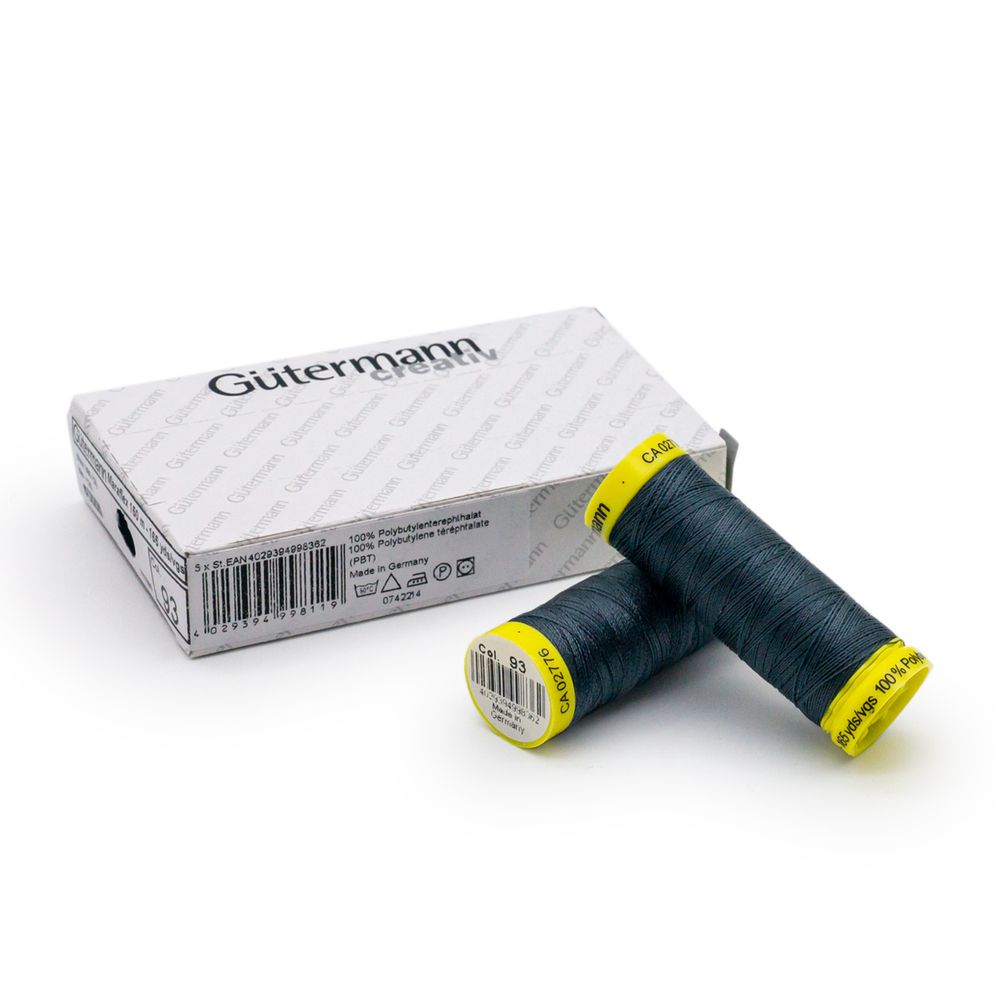 Нитки для трикотажа Gutermann Maraflex, 150м, 093 аспидно-серый, 5 катушек