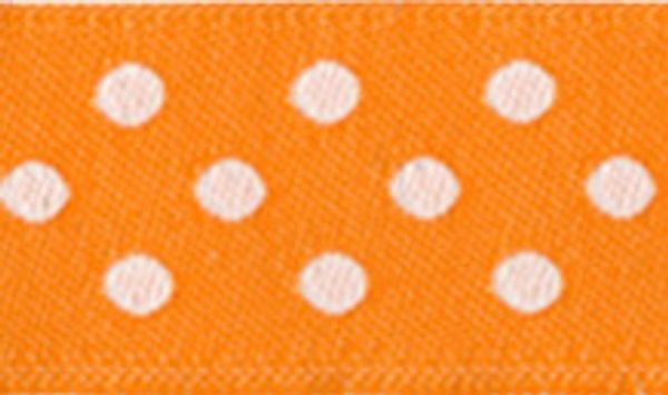 Лента (тесьма) жаккардовая 20.0 мм / 10±0.5 метров, оранжевый/белый, Gamma TRJ-20