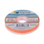 Лента репсовая (в рубчик) с зубчатым краем 10.0 мм, 25±1 метров, 600 оранжевый неон, Gamma PTGR-10