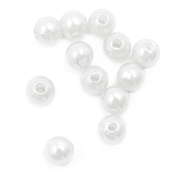 Бусины пластик (жемчуг) ⌀5 мм, 25 г, Astra&Craft, 001 NL белый