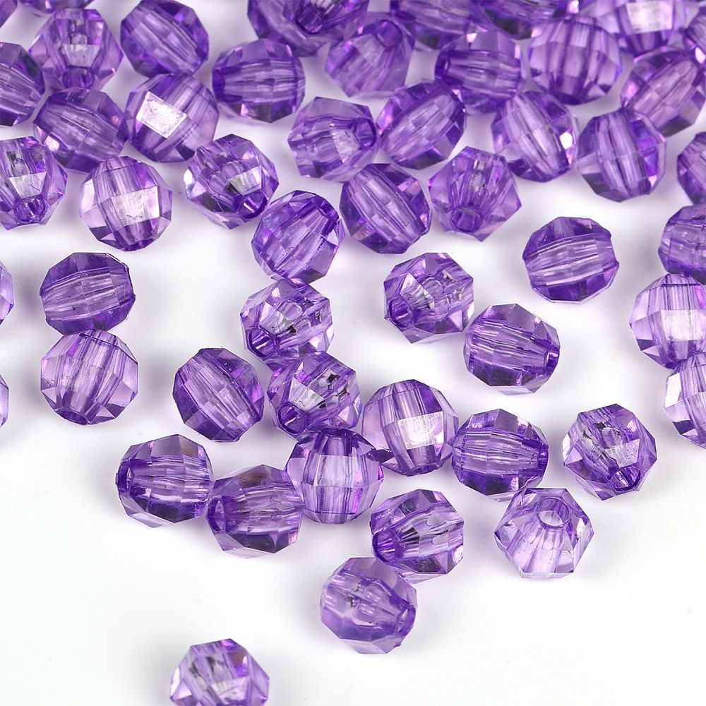 Бусины акрил ⌀10 мм, MG.3244-05, цв.05 св.сиреневый, 500 г, Magic4Hobby