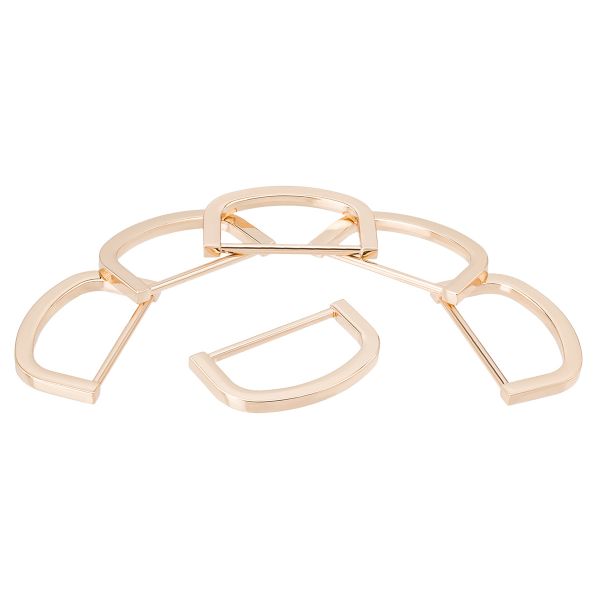 Полукольцо литое металл 30мм (38х22мм), золото, MB2326, 6 шт