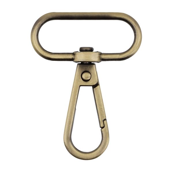 Карабин металл 32.0 мм (49х37 мм), 10 шт, 24 под бронзу, Gamma GH 111/32/10