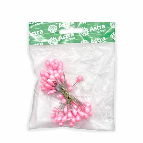 Тычинки для искусственных цветов 0,5х6см (розовый)