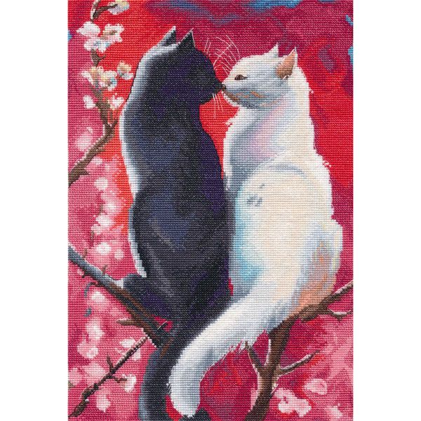 Набор для вышивания нитками Овен, Пушистая романтика 20х30см