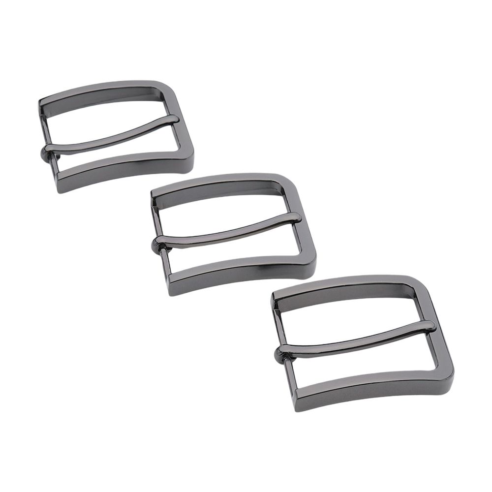 Пряжка ременная металл 35 мм, Nickel, 3 шт