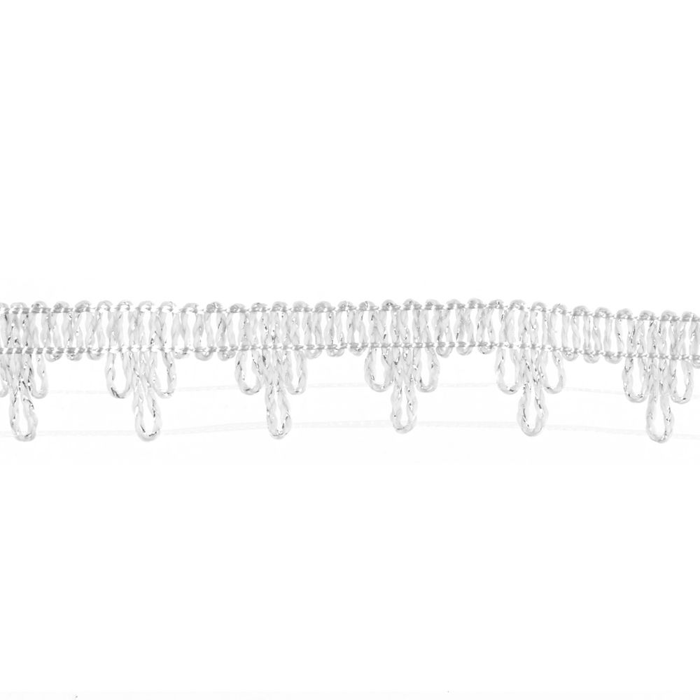 Тесьма металлизированная Корона 15 мм / 20 метров, под серебро/silver, Blitz