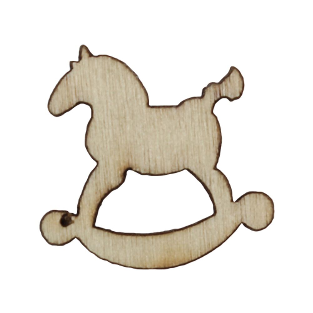 Деревянная лошадка-качалка, 1,5 см, 10 шт, HY10405