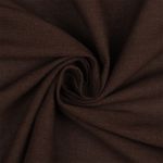 Льняная ткань 185 г/м², 140 см, в нарезке, цв. 20 шоколад, 10 метров /TOS/