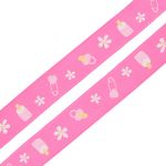 Лента репсовая (в рубчик) Детская, 15 мм, 3м, розовый