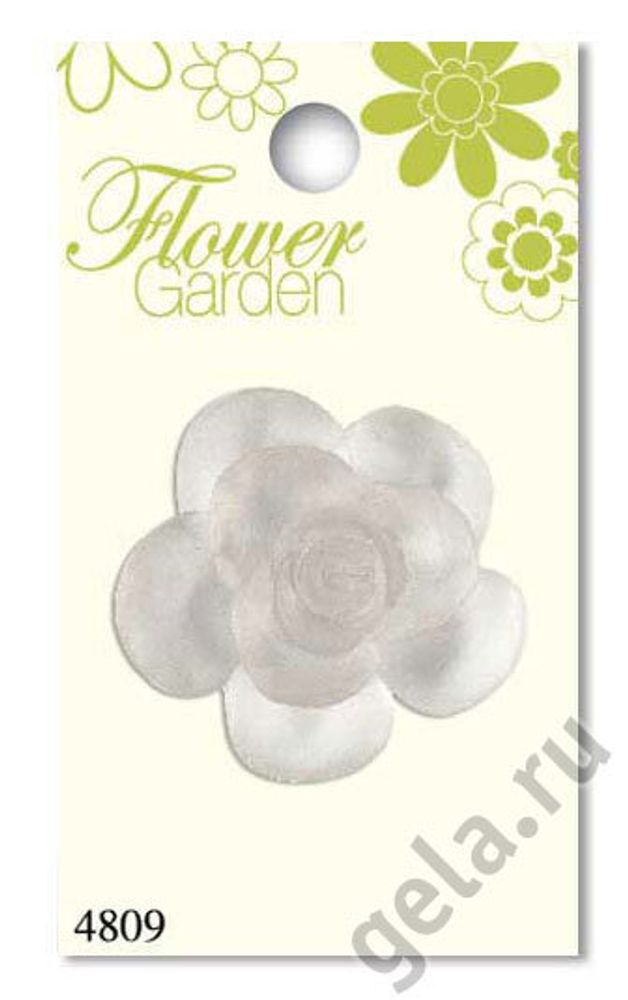 Пуговицы Flower Garden, 35 мм, 1 шт, пластик, прозрачный кремовый