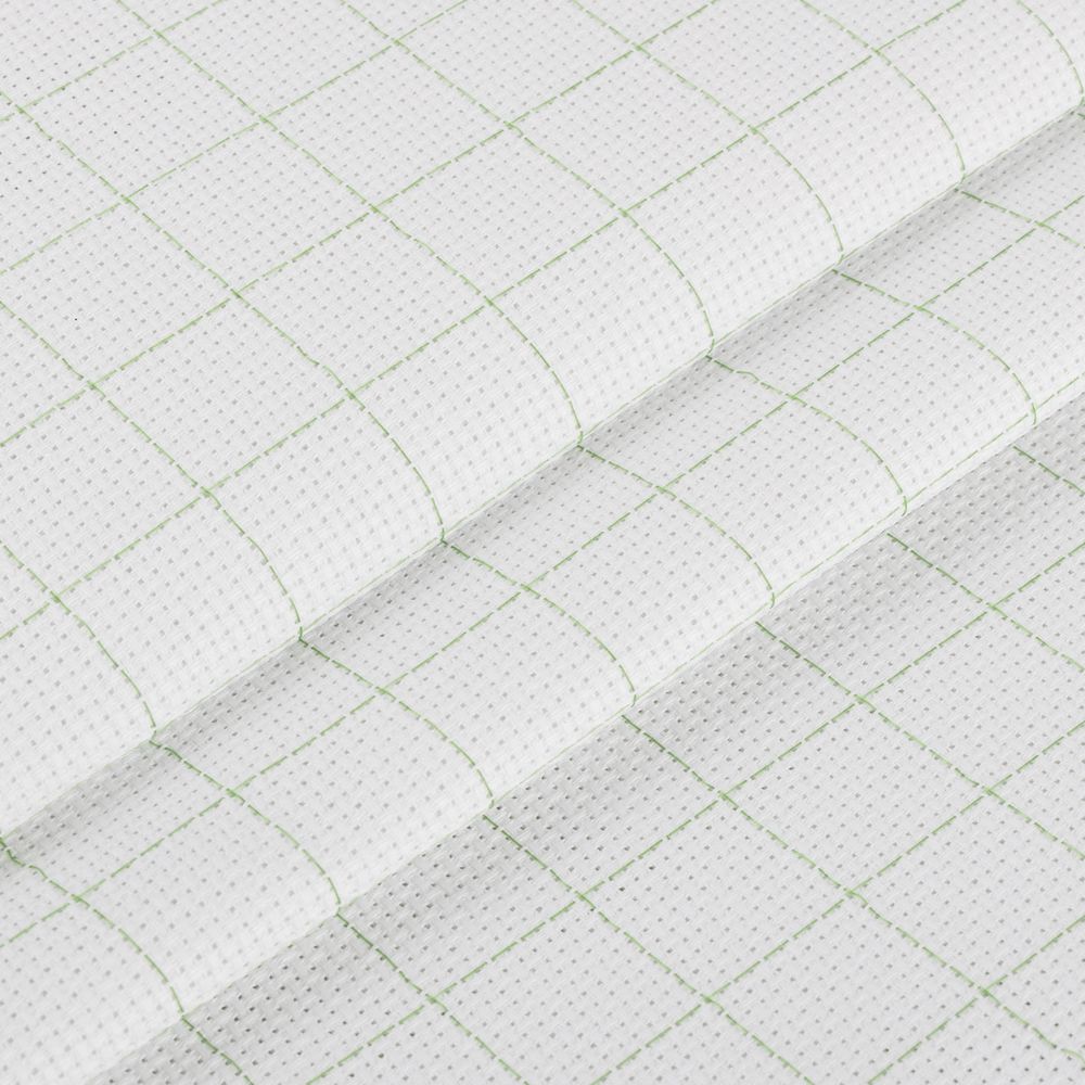 Канва Aida 14 ct, 50х50±2 см, белый в клетку, Gamma