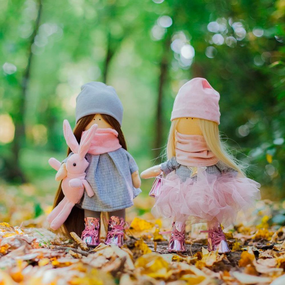 Интерьерные куклы Подружки Вики и Ники- на праздник набор для шитья, 15,6 х 22.4 х 5.2 см, 4716788