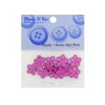 Кабошон декор подарков Цветы 14 мм, 15 шт, ярко-розовый, Dress it up
