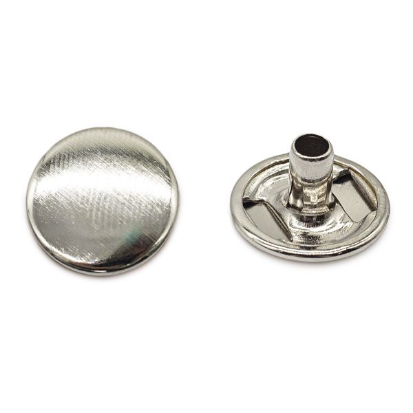 Часть кнопки Дельта (O-образная) ⌀15 мм (A-часть), 9/15 никель мет. кольц, 100 шт