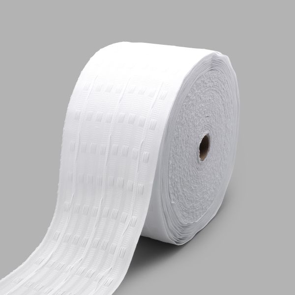 Лента (тесьма) шторная: сборка параллельная (1:2.5) 100 мм / 50 метров