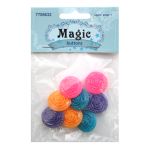 Украшения декоративные пуговицы Розочки, набор 4 цвета, 8 шт (микс 1)