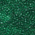 Бисер Astra&Craft 11/0 (2.1 мм), 200 г (10х20 г), цв. 23А-3 т.зеленый прозрачный с цветным центром