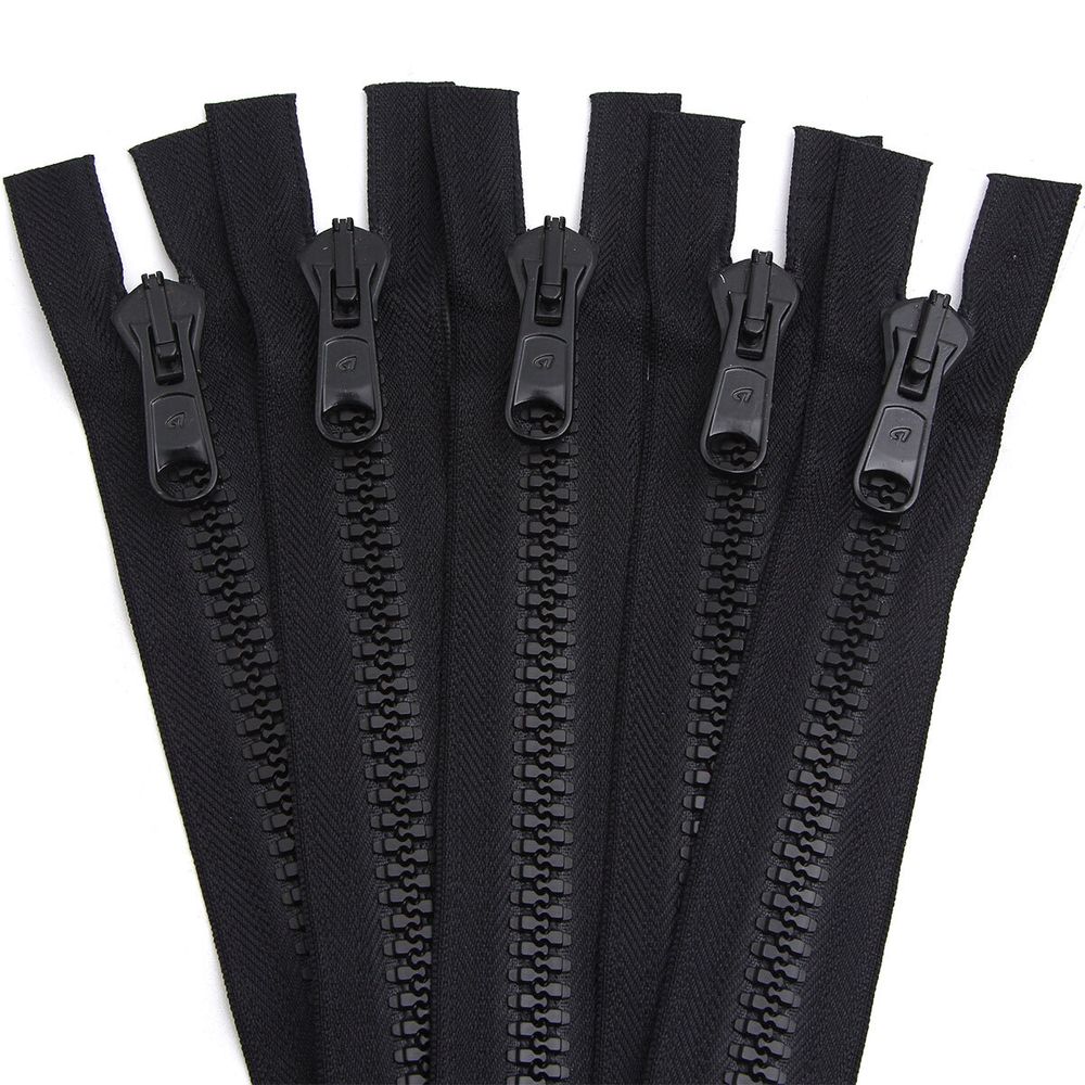 Молния трактор Arta Т8 (8 мм) 2 зам., разъем., 75 см, цв. 077 черный, уп.5 шт