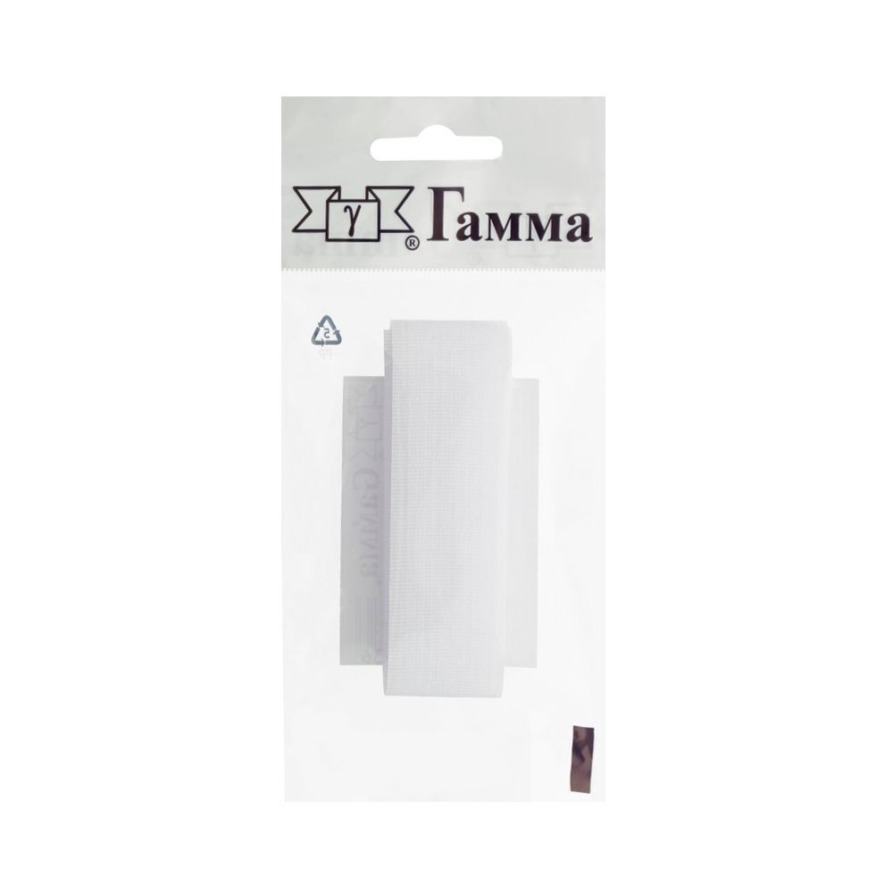 Лента контактная липучка фасовка (велкро) пришивная 25 мм / 5 шт по 25 см, белый, Gamma LG-25, ПАРА (крючок+петля), качество "B"