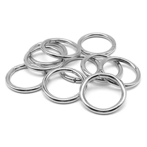 Кольцо сварное металл in ⌀35 мм (45 мм внешн.), 10 шт, никель