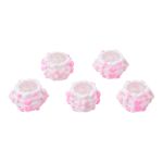Бусины акриловые лэмпворк 16х20 мм, 5 шт, Astra&Craft (розовый), 1AL147