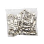 Фиксатор (зажим) для шнура пластик 1 отв., ⌀5.5 мм, 21х11 мм, цилиндр, под металл (никель), 200 шт