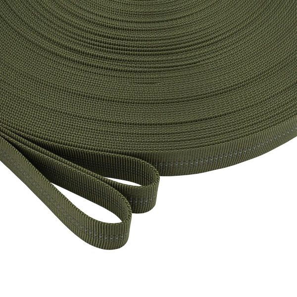 Стропа (ременная лента) 24 мм / 45.72 метра, [25.10 г/пог.м], со светоотражающими полосками, 19 хаки, 3Al355