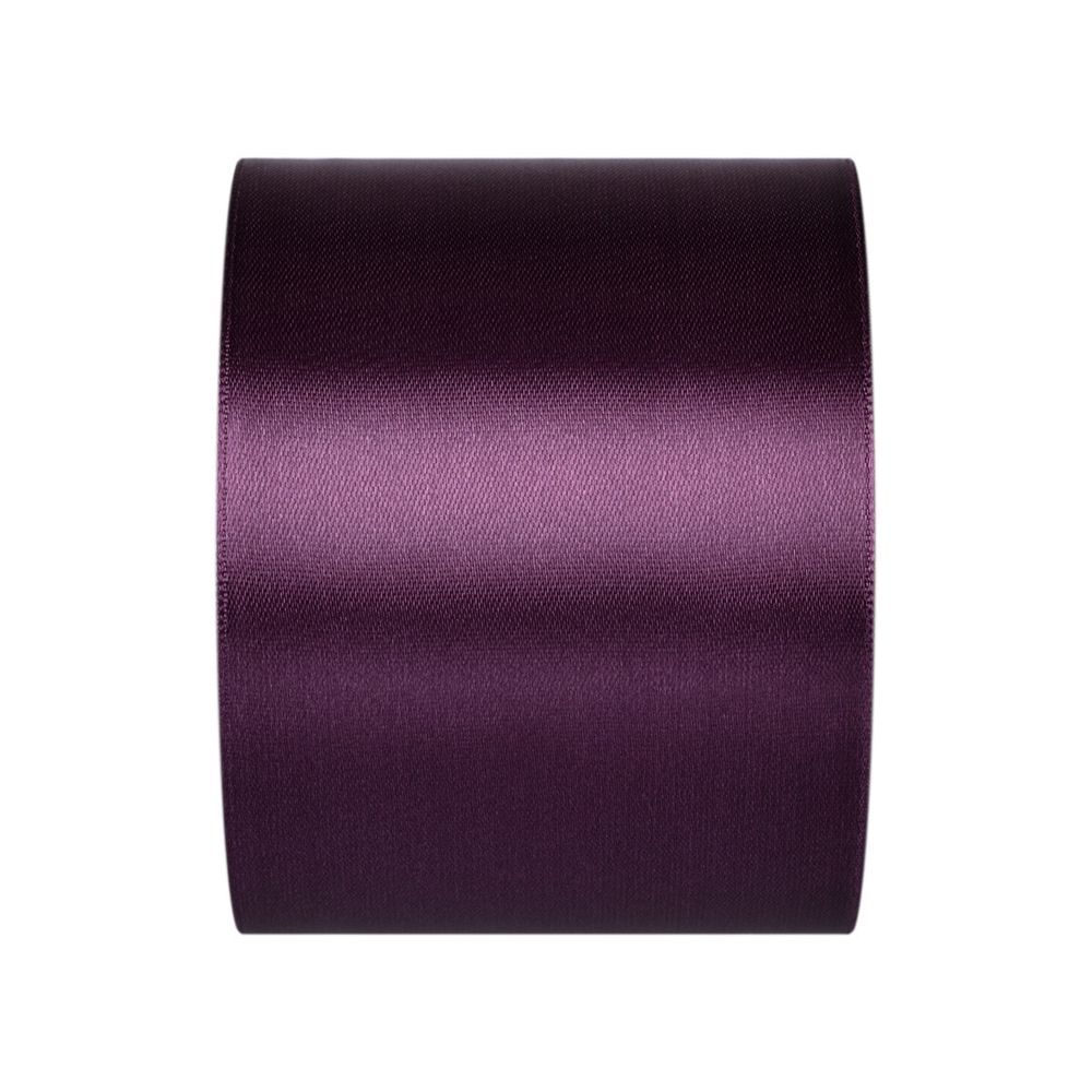 Лента атласная 1-сторонняя 75.0 мм / 33±2 метра, 156 т.фиолетовый, Gamma