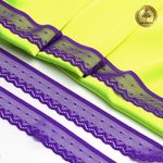 Кружево эластичное (стрейч) 25 мм, 8028, цв.A0507 фиолетовый неон уп.50м, Kruzhevo