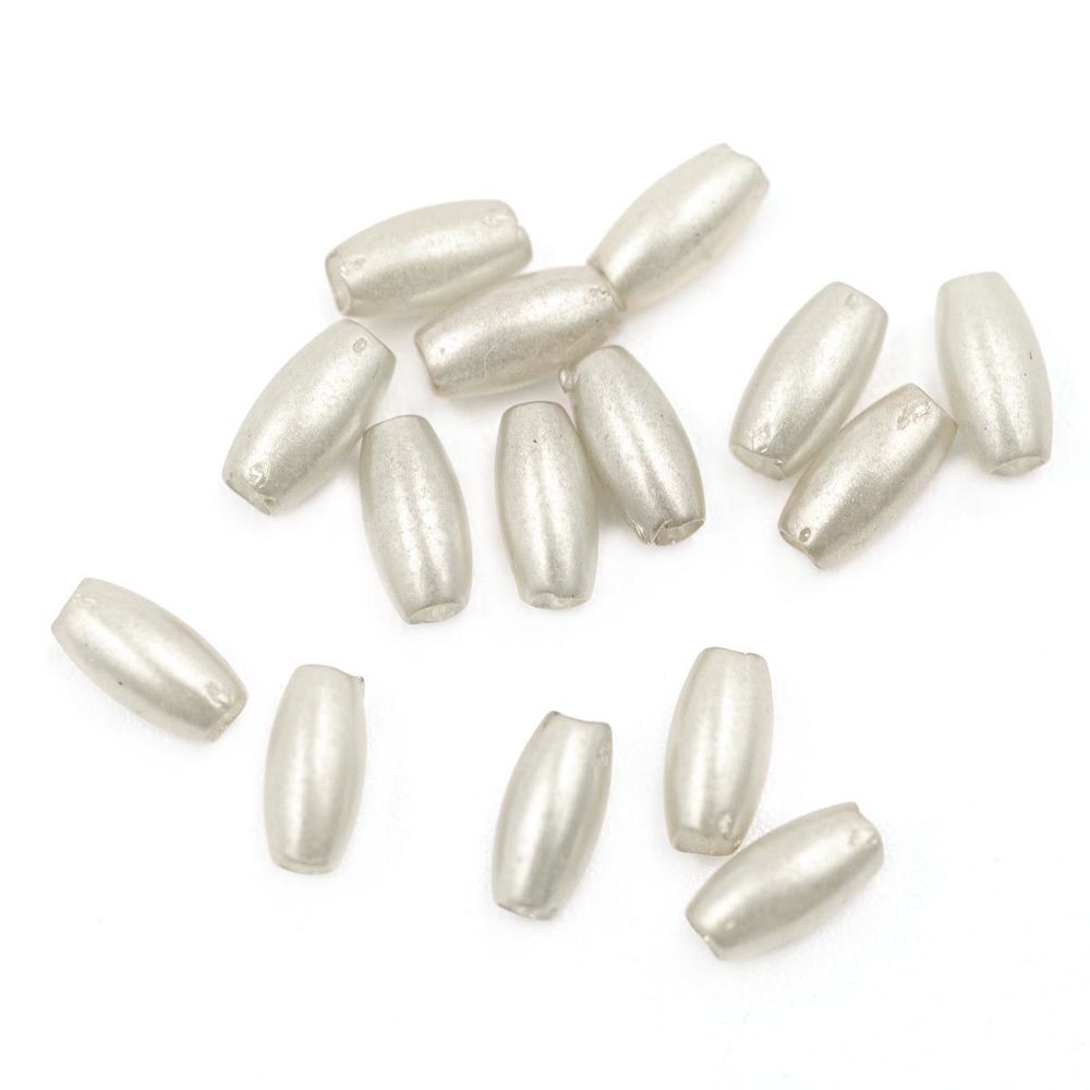 Бусины пластик (жемчуг) 3х6 мм, 15 г, Astra&Craft, натуральный