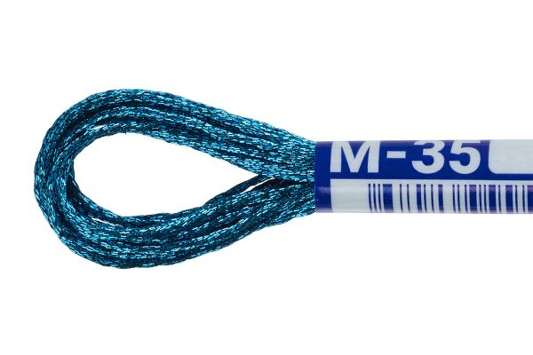 Мулине Gamma металлик, цв.М-35 аквамарин, 12 мотков по 8 метров