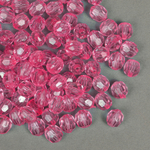 Бусины акриловые цв. 02 розовый ⌀10 мм упак 50 гр.