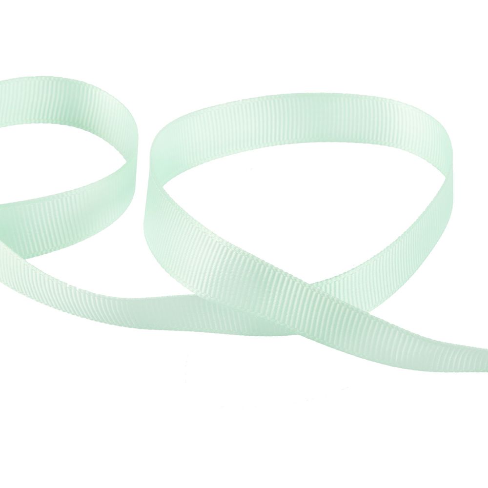 Лента репсовая нарезка 12.0 мм / 10 шт по 5.4 метра, 015 пастельно-зеленый, Gamma GR-12