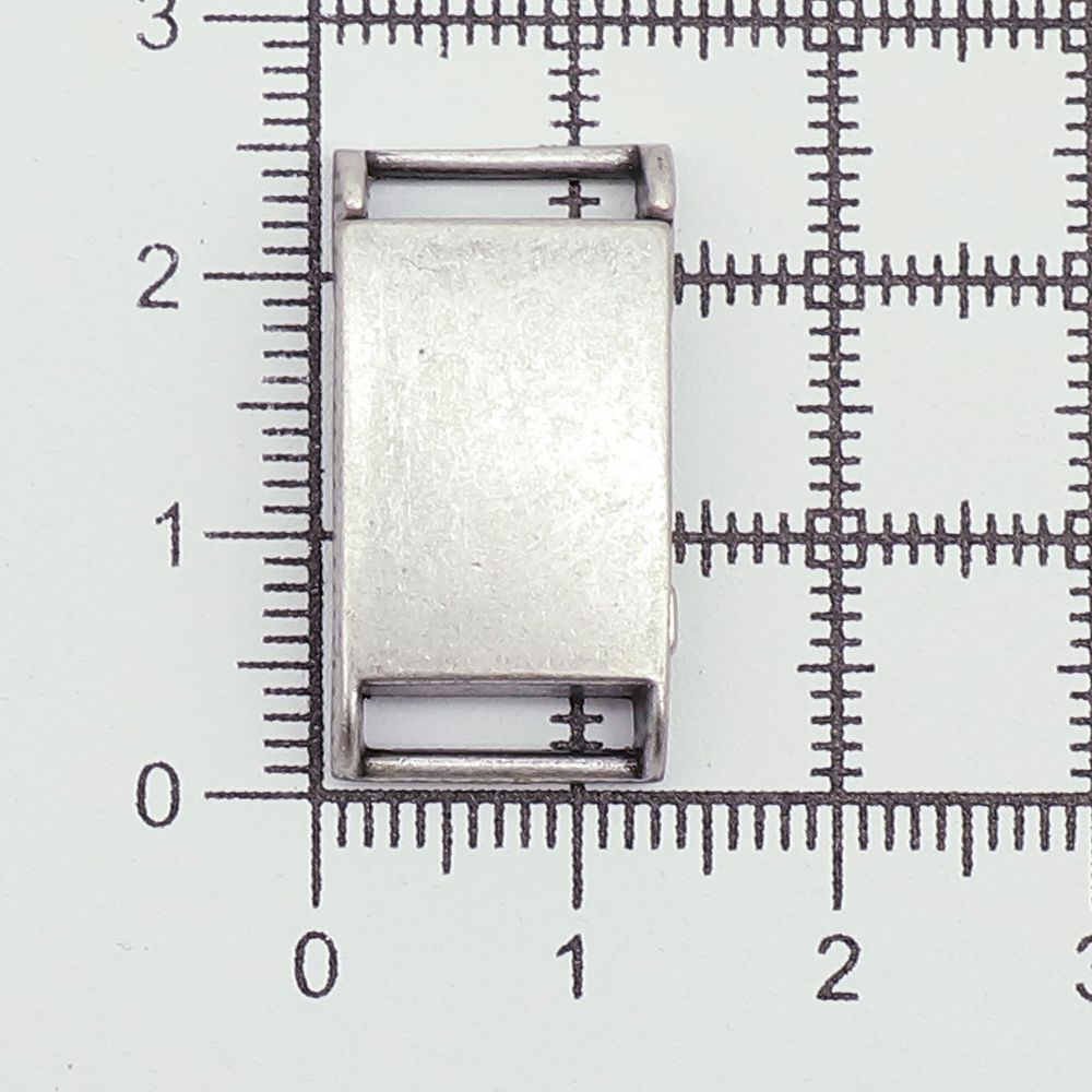 Пряжка-застежка магнитная 10 мм темное серебро, металл, 2 шт, BIG