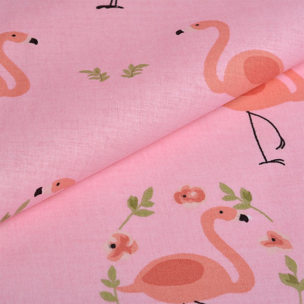 Ранфорс Фламинго 130 г/м², шир.240 см, в нарезке, цв. розовый, 3м /TOS/