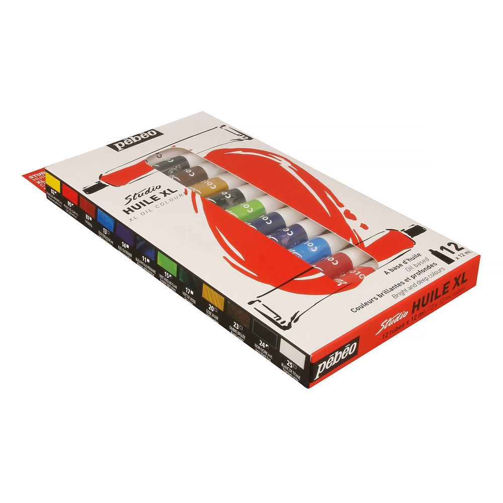 Краска масляная набор XL 12 цв. 12 мл, 668600, Pebeo