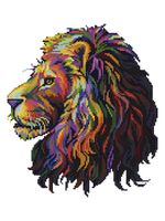 Алмазная (кристальная) мозаика Фрея, на подрамнике Царь зверей, 30х40 см