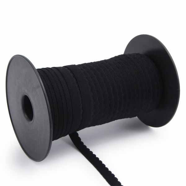 Резинка бельевая (отделочная) становая 12.0 мм / 50 метров, черный, (МЛ175.012/1)
