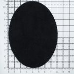 Заплатки пришивные из замши, овал 8х10,9см с перфорацией, 2 шт, 100% кожа, 20 черный, 59124