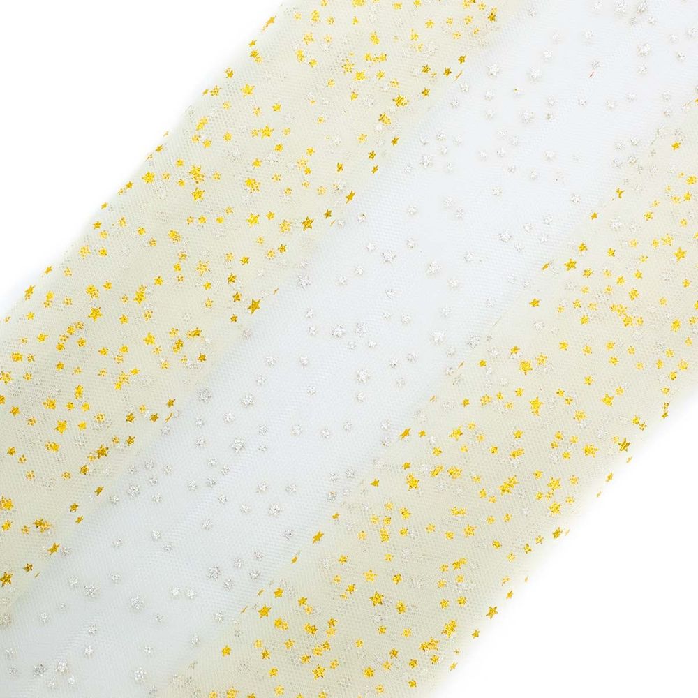 Фатин со звездочками 50х50см, беж, AR1371