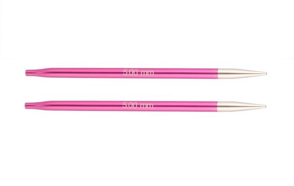 Спицы съемные Knit Pro Zing 5 мм, для длины тросика 28-126 см, алюминий, рубиновый 2 шт, 47505