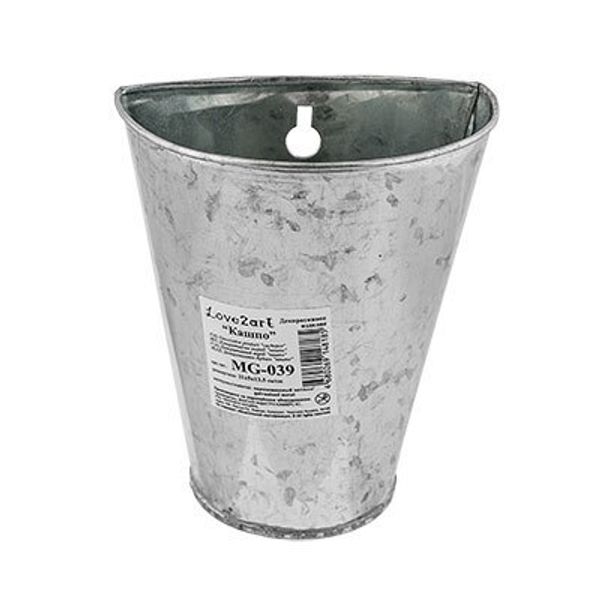 Заготовка металлическая Кашпо, 11х5х13.5 см, MG-039 Love2art