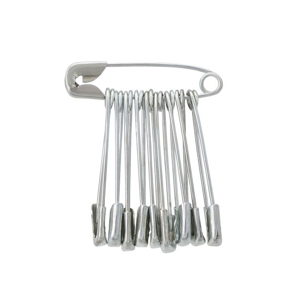 Булавки английские l=18 мм, в футляре, серебро, 100 шт